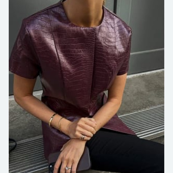 Tops - CLAIRE ROSE X NA-KD | sold out croc short sleeve top